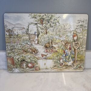 Pottery Barn Kids Placemat Beatrix Potter Peter Rabbit Single Cork Back